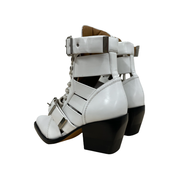 Chloe Heels EU 35.5 Leather WHT 031855 Online Sale