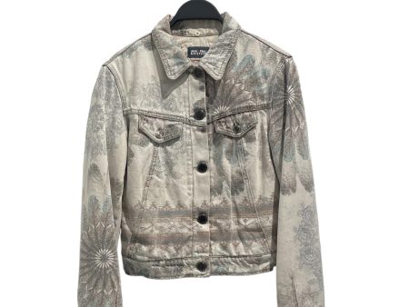 Jean Paul Gaultier Denim Jkt 44 Cotton MLT Floral Pattern QUILTED INTERIOR PALE FLORAL Cheap