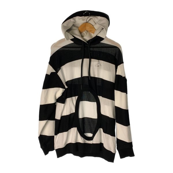 BURBERRY Hoodie M WHT Cotton Border  Sale