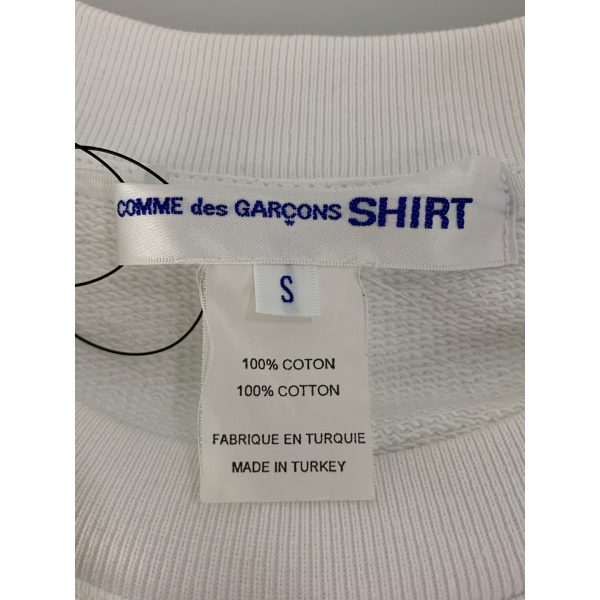 COMME des GARCONS SHIRT Sweatshirt S White Cotton Graphic S27104 Online Hot Sale