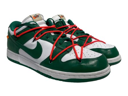 NIKE OFF-WHITE Low-Sneakers US 10 Leather GRN DUNK LOW PINE GREEN Hot on Sale