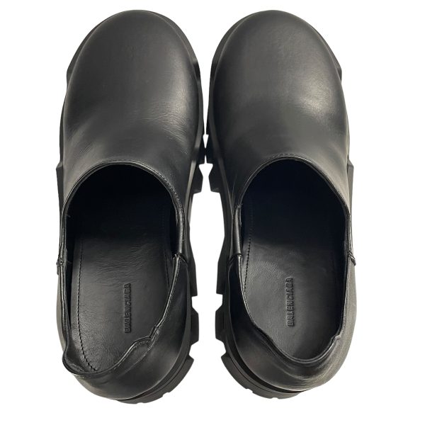 BALENCIAGA Shoes EU 41 Leather BLK BULLDOZER SLIP-ON Discount