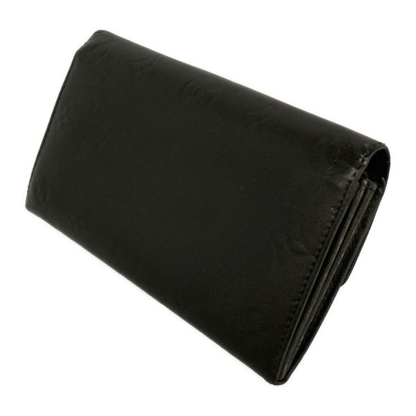 #LOUIS VUITTON POCHETTE PORTE MONNAIE CREDIT_MONOGRAM MAT Long Wallet BLK Leather M65172 Online Hot Sale