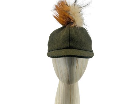 FENDI FOXPomPom BaseballCap M Khaki Wool  For Cheap