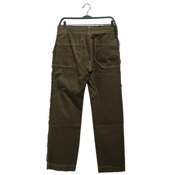 UNDERCOVER Straight Pants M Cotton GRN Green Fray Pants For Discount