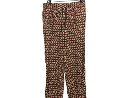 DRIES VAN NOTEN Straight Pants 52 Nylon MLT All Over Print  on Sale