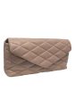 SAINT LAURENT Clutch Bag Leather BEG  Hot on Sale