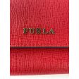 FURLA BABYLON Trifold Wallet RED Leather Plain For Sale