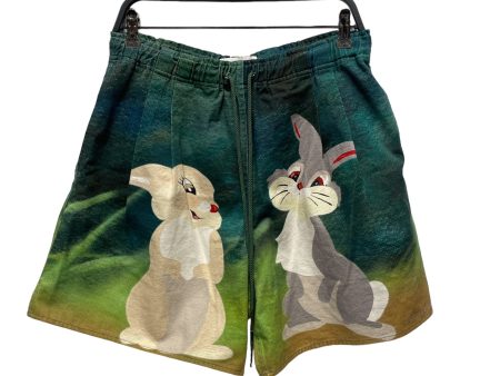 Rochambea Shorts L Cotton GRN Graphic Bambi Rabbit Bunny on Sale