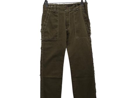 UNDERCOVER Straight Pants M Cotton GRN Green Fray Pants For Discount