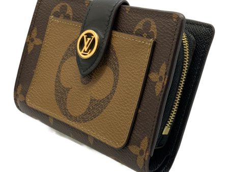 LOUIS VUITTON Bifold Wallet Brown All Over Print PORTEFEUILLE JULIETTE_MONOGRAM REVERSE M69432 For Cheap