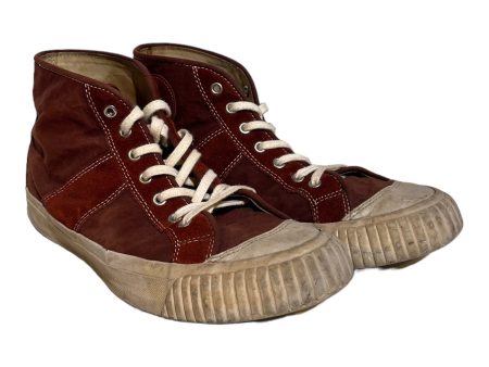 visvim Hi-Sneakers US 10 Leather RED High Trainer For Discount