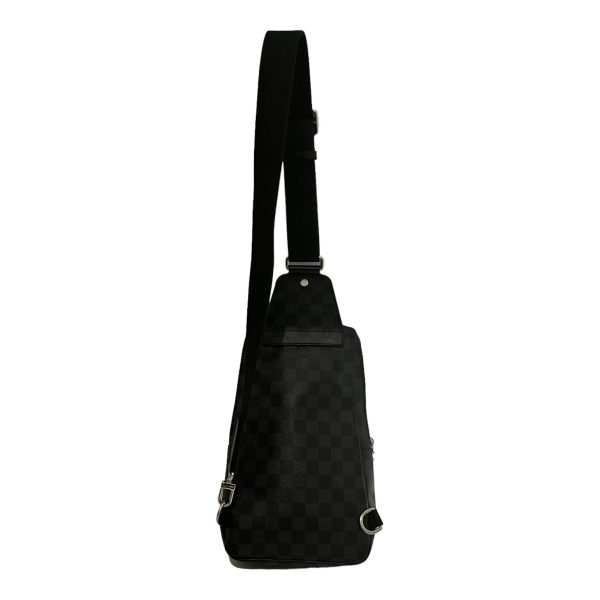 LOUIS VUITTON Bag Plaid Leather BLK damier canvas cross bag Online Sale