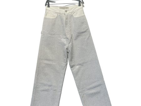 GOLDEN GOOSE Wide Leg Pants 25 Denim WHT crystal pants For Discount