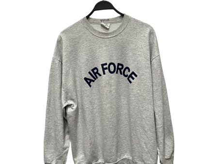 U.S.AIR FORCE Sweatshirt L Gray Cotton  Online now