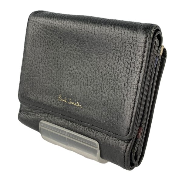 Paul Smith Trifold Wallet BLK Leather Supply