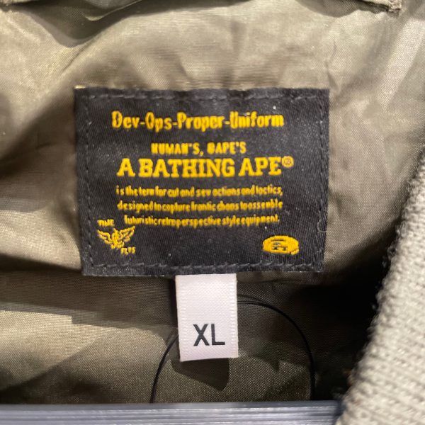 A BATHING APE Jacket XL Nylon GRN bomber jacket For Sale