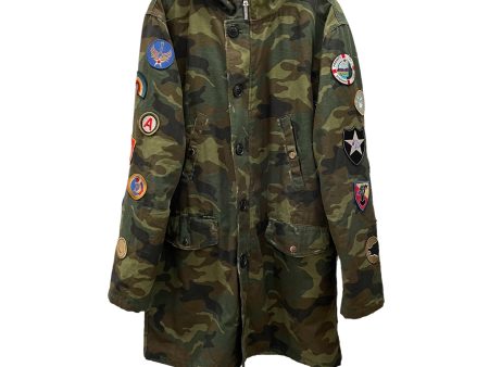 AMIRI Jacket XL Cotton GRN Camouflage patch sleeve  cloud back For Sale