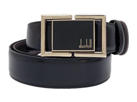 #dunhill Belt BLK Leather Plain Online Hot Sale