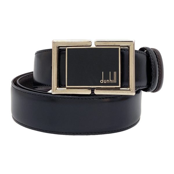 #dunhill Belt BLK Leather Plain Online Hot Sale