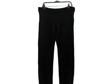 DION LEE Bottoms L BLK Cotton DISTRESSED For Cheap