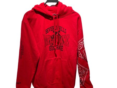 MENACE Hoodie L Cotton RED Paisley Hood Sleeve For Cheap