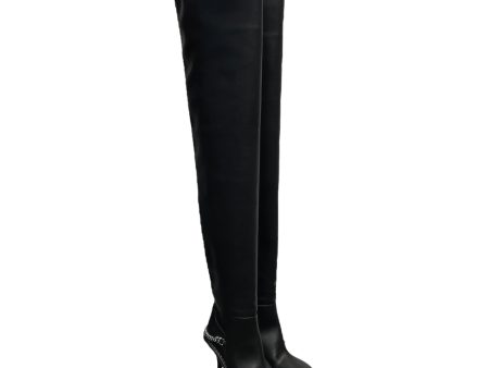 STELLAMcCARTNEY Boots US 6 Leather BLK RYDER ALTER SPORTY BOOTS Online now