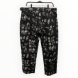 COMME des GARCONS SHIRT Straight Pants M Cotton BLK All Over Print  For Cheap