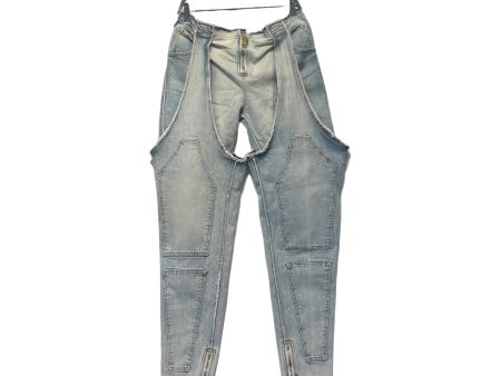 BALMAIN Straight Pants 40 Denim BLU  Sale