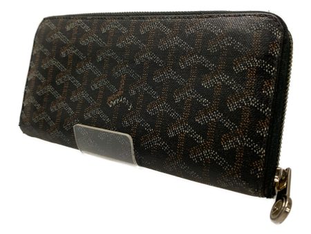 #GOYARD Long Wallet BLK PVC All Over Print on Sale