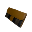 FENDI Trifold Wallet Stripe Leather BRW  Online now