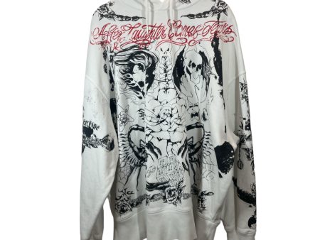 GIVENCHY Hoodie M All Over Print Cotton WHT Oversize  on Sale