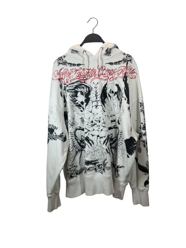 GIVENCHY Hoodie M All Over Print Cotton WHT Oversize  on Sale