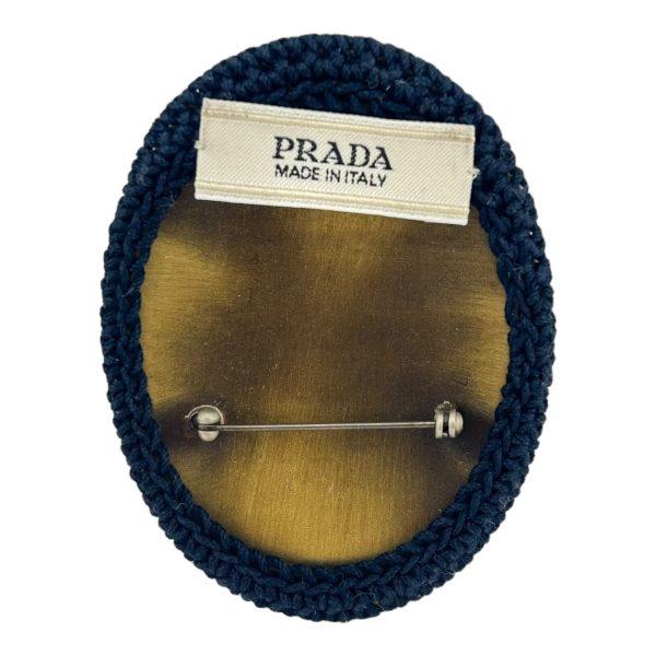 PRADA Brooch Jewelry Black 2000 Online