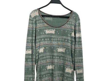 Ne-net Sweatshirt M Cotton GRN MINT GREEN WINTER WONDERLAND For Sale