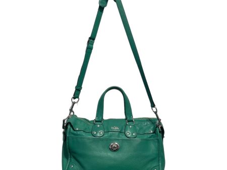 COACH Hand Bag OS Leather GRN Rhyder Satchel Hot on Sale