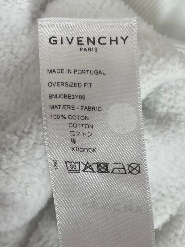 GIVENCHY Hoodie M All Over Print Cotton WHT Oversize  on Sale