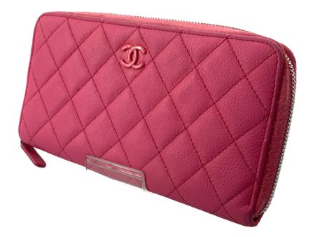 CHANEL Long Wallet Pink Leather LUXB  Hot on Sale