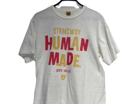 HUMAN MADE T-Shirt L Cotton WHT Plain Online now