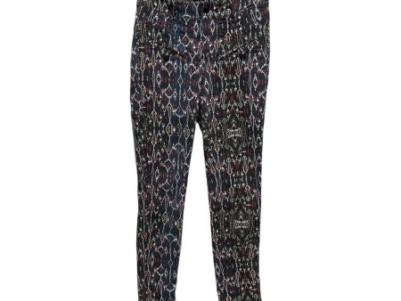 ISABEL MARANT Skinny Pants 38 All Over Print Cotton BLU all over print pants on Sale