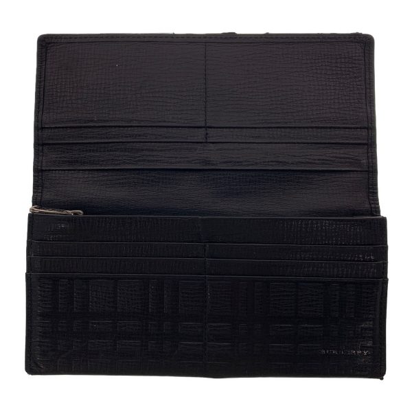 #BURBERRY LONDON Long Wallet BLK Leather Sale