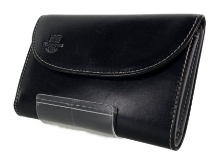 White house Cox Trifold Wallet BLK Leather Plain Online now