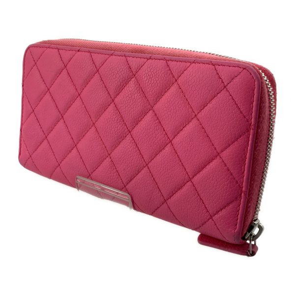 CHANEL Long Wallet Pink Leather LUXB  Hot on Sale