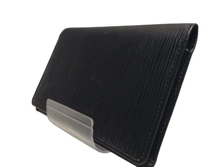 LOUIS VUITTON   Long Wallet OS Plain Leather BLK M [Designers] Luxury  on Sale