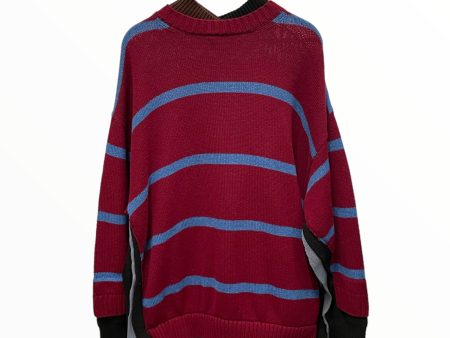 BALENCIAGA   Sweater XS Stripe Wool RED  M [Street] Luxury  Sale