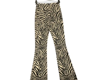 ALESSANDRA RICH    Bootcut Pants 38 Animal Pattern Cotton WHT  W [Designers] Essentials  Cheap