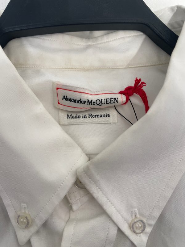 Alexander McQueen Shirt 15 Cotton WHT  Online