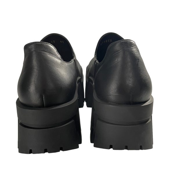 BALENCIAGA Shoes EU 41 Leather BLK BULLDOZER SLIP-ON Discount