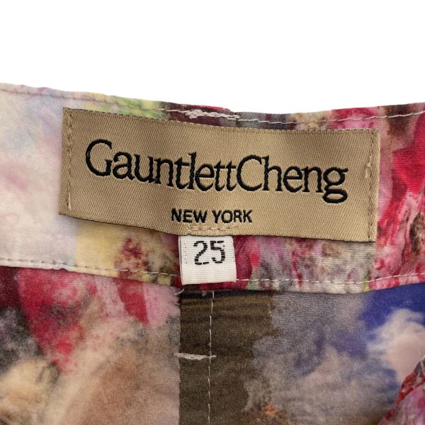 GAUNTLETT CHENG Skinny Pants 25 All Over Print Polyester MLT Jared Madere Favorite Dutchess Cheap