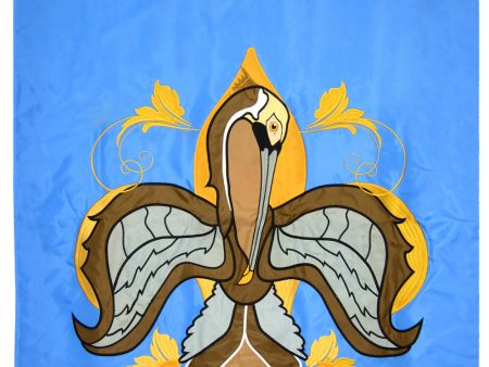 Pelican Fleur De Lis Large Flag For Sale